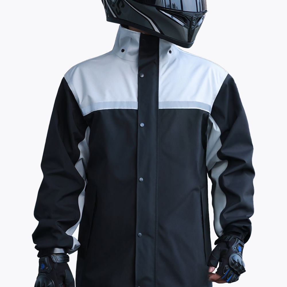 온브레이크 라이더 배달 상하의 세트 우비, 그레이블랙, 4XL, 1개