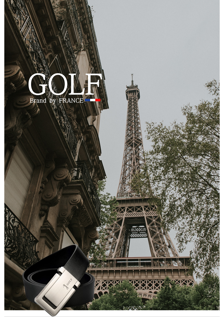 GOLF 벨트 P6GF8743F, 블랙, 125cm 상세 이미지 1