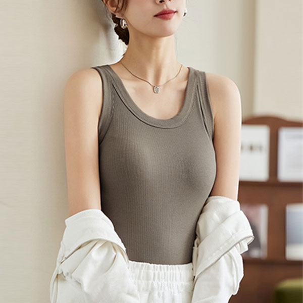 면 와이드 나시, 챠콜, M 상품 이미지 1