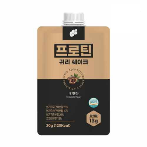 논앤밭위드 프로틴 귀리쉐이크 초코맛 30g 10개