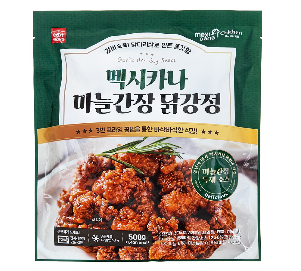 멕시카나 매콤달콤 닭강정, 500g, 2개 + 마늘간장 닭강정, 500g, 1개 상세 이미지 4