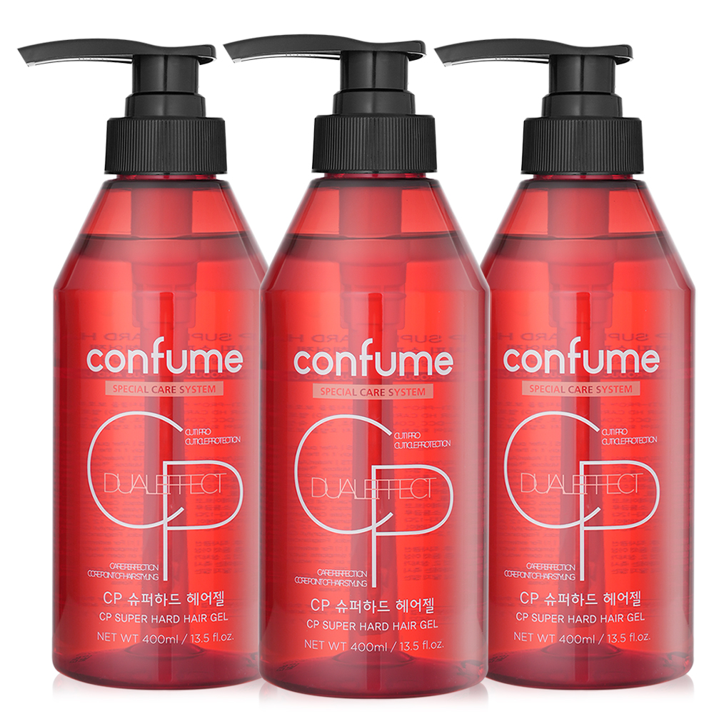 과일나라 컨퓸 CP 슈퍼하드 헤어젤, 400ml, 3개