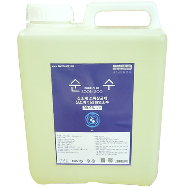 이산화염소수 살균 소독제, 4L, 1통