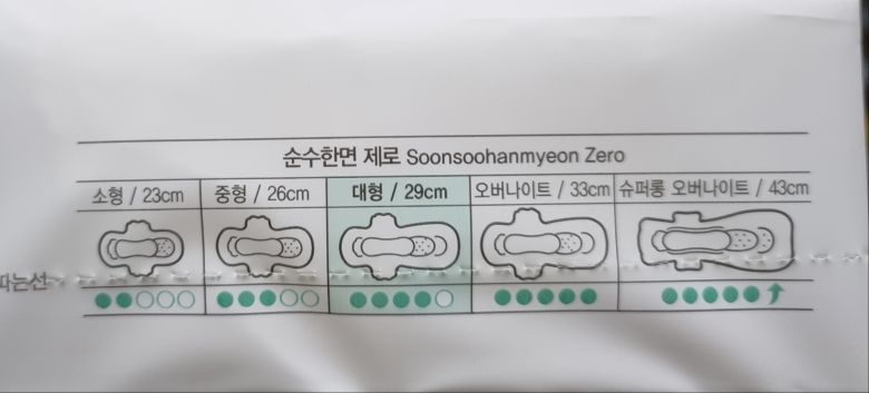 순수한면 제로 순면 뉴 대형 날개형 생리대, 대형, 14개입, 4개 상세 이미지 3