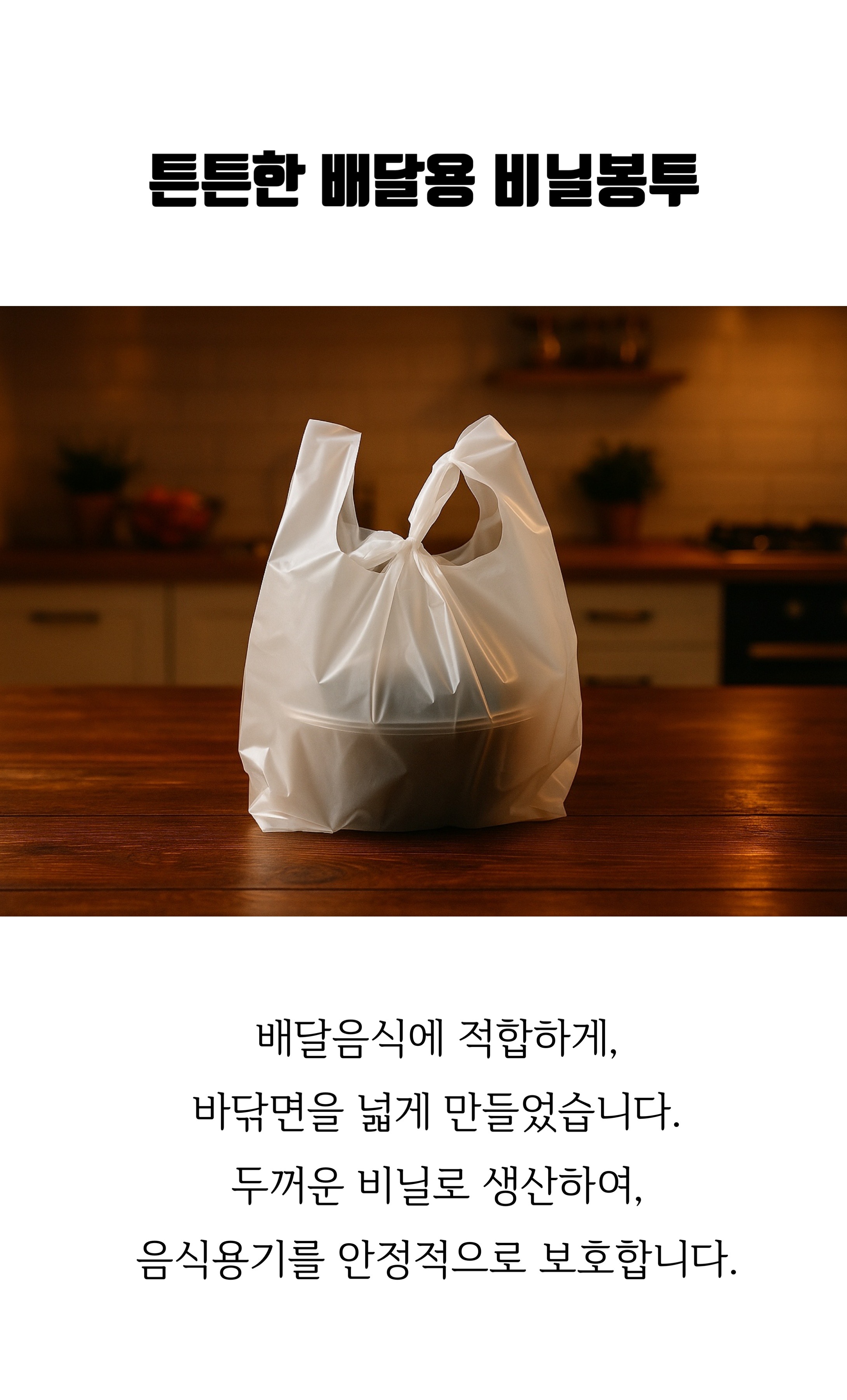 KH인터내셔널 음식포장 배달용 비닐봉투, 100매입, 15L, 1개 상세 이미지 4