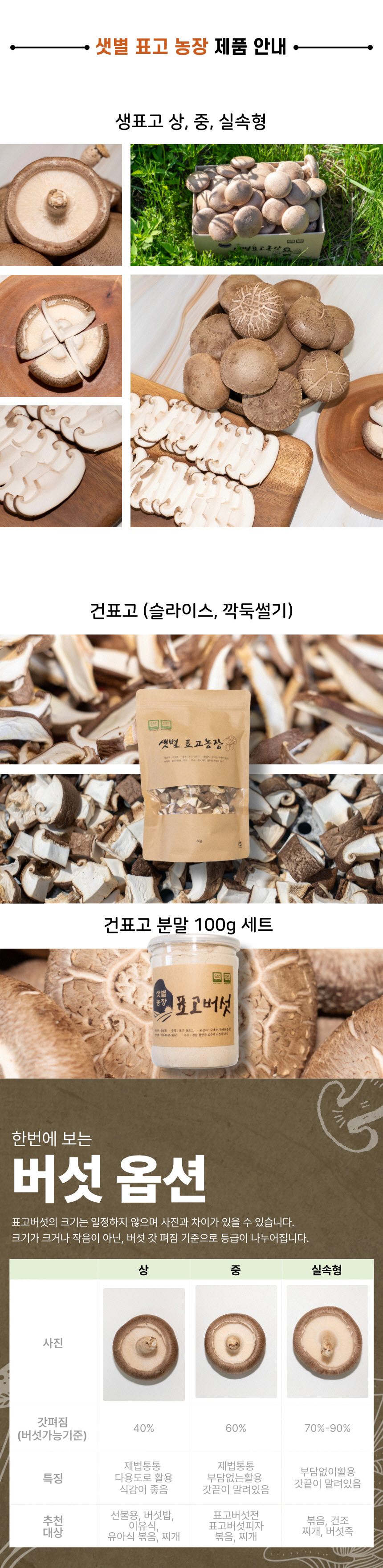 샛별농장 국내산 생 표고버섯, 파지, 육수용, 1kg, 1박스