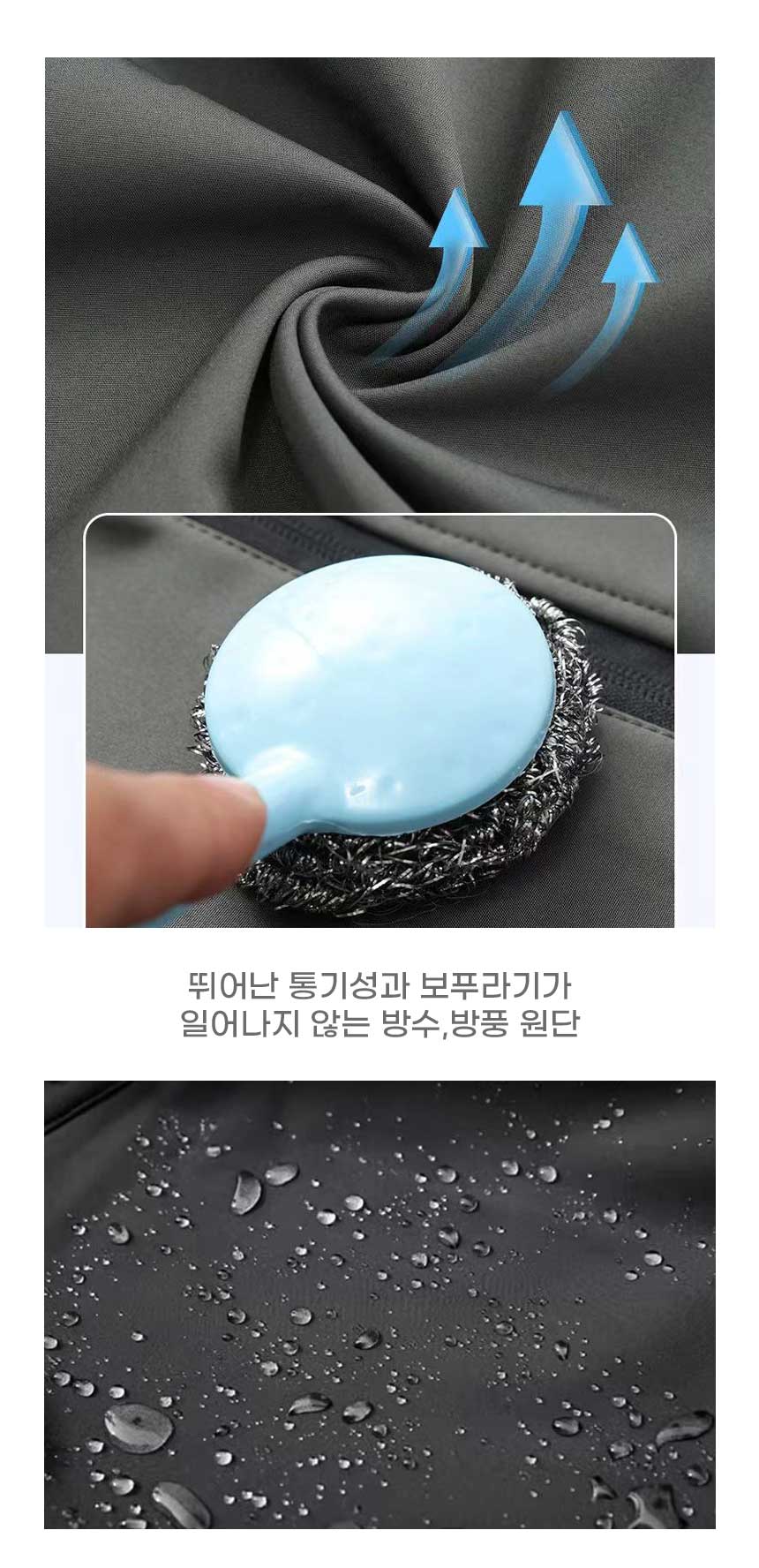 융기모 전술 작업복 상하세트, 블랙, L, 1세트 상세 이미지 4