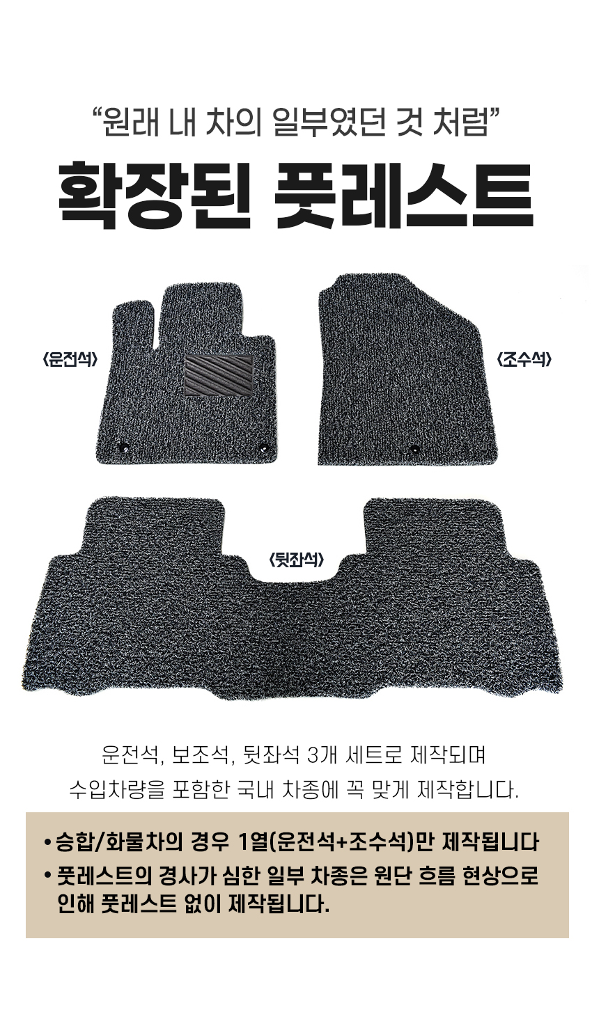투리스 자동차 코일매트 확장형, 레드, 운전석만, 1개 상세 이미지 4