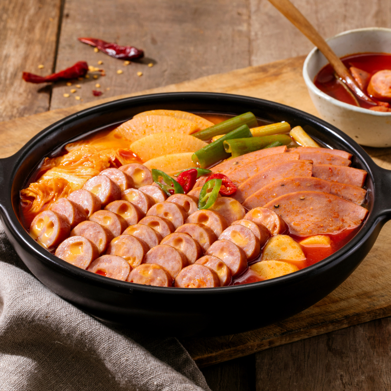 [토스쇼핑] 쟌슨빌 오리지널 부대찌개 플러스, 965g, 2팩 + 라면사리, 2팩
