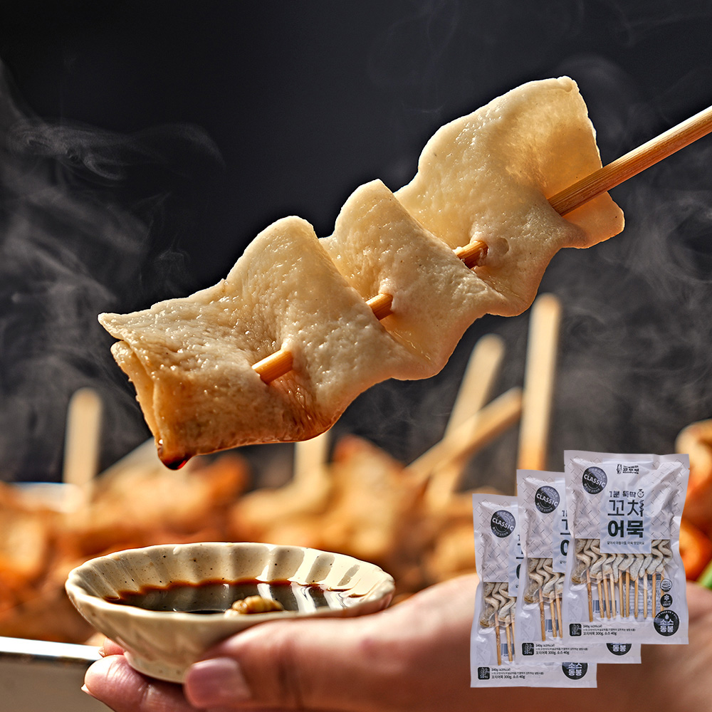 코주부 1분 뚝딱 꼬치어묵, 340g, 3팩 상품 이미지 1