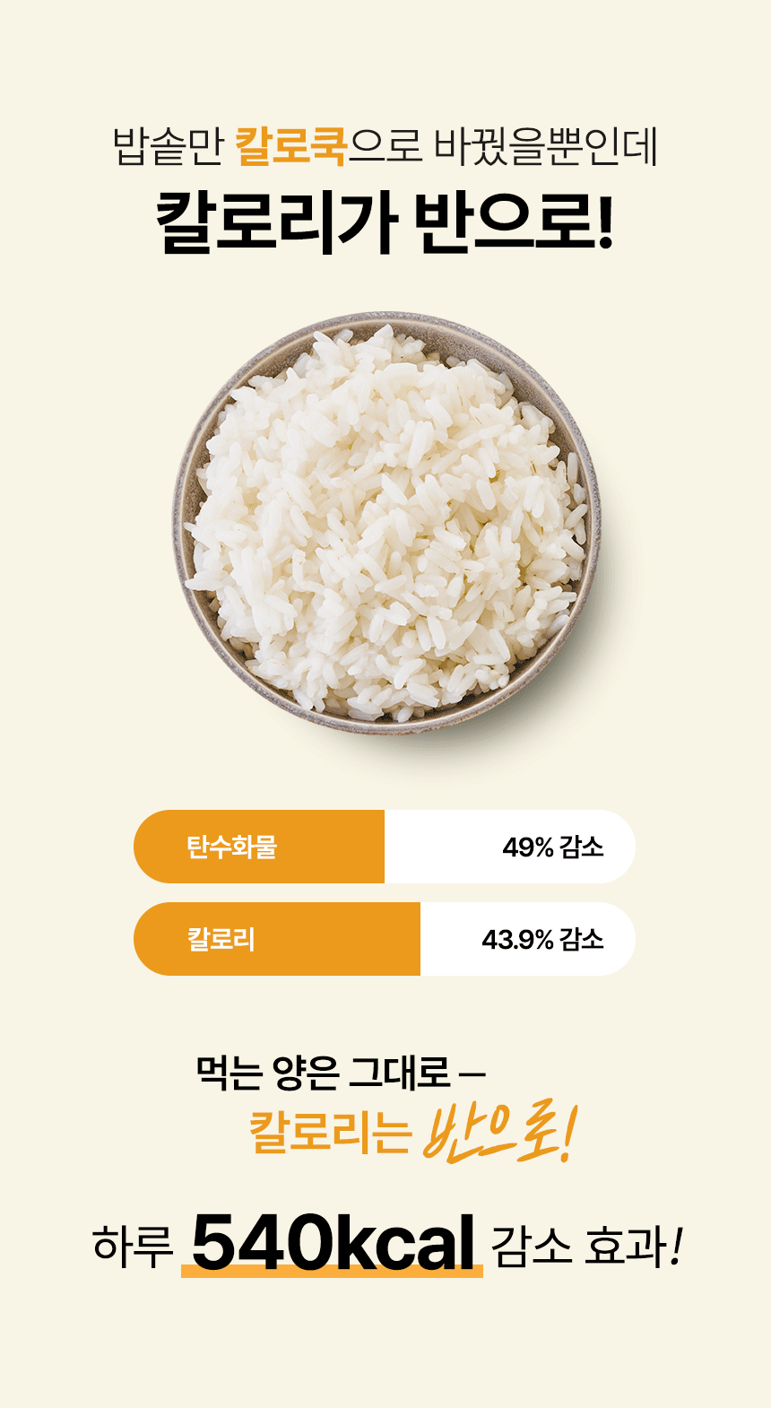 칼로쿡 전자레인지 저당밥솥, 크림, 1개 상세 이미지 2