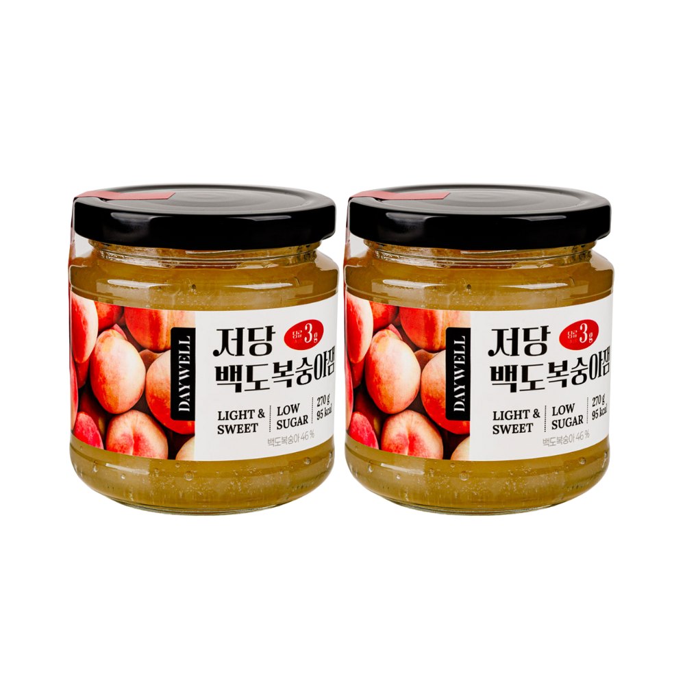 데이웰 저당 저칼로리 백도복숭아잼, 270g, 2개 토스쇼핑 특가