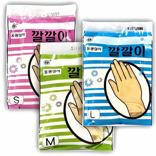 동광 깔깔이 미용장갑, 미색, 중, 1개