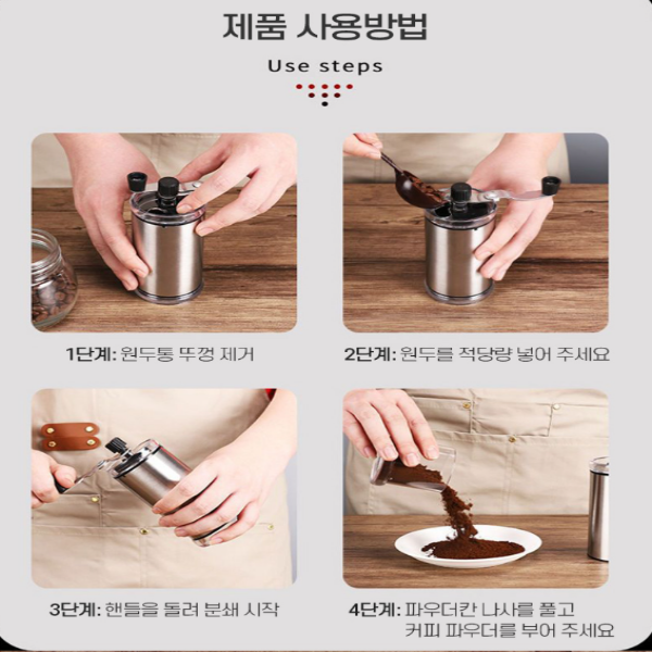 세이헬로 향을 살리는 커피 원두 분쇄 그라인더 SAYCOFFEE1521, 28g 상세 이미지 6