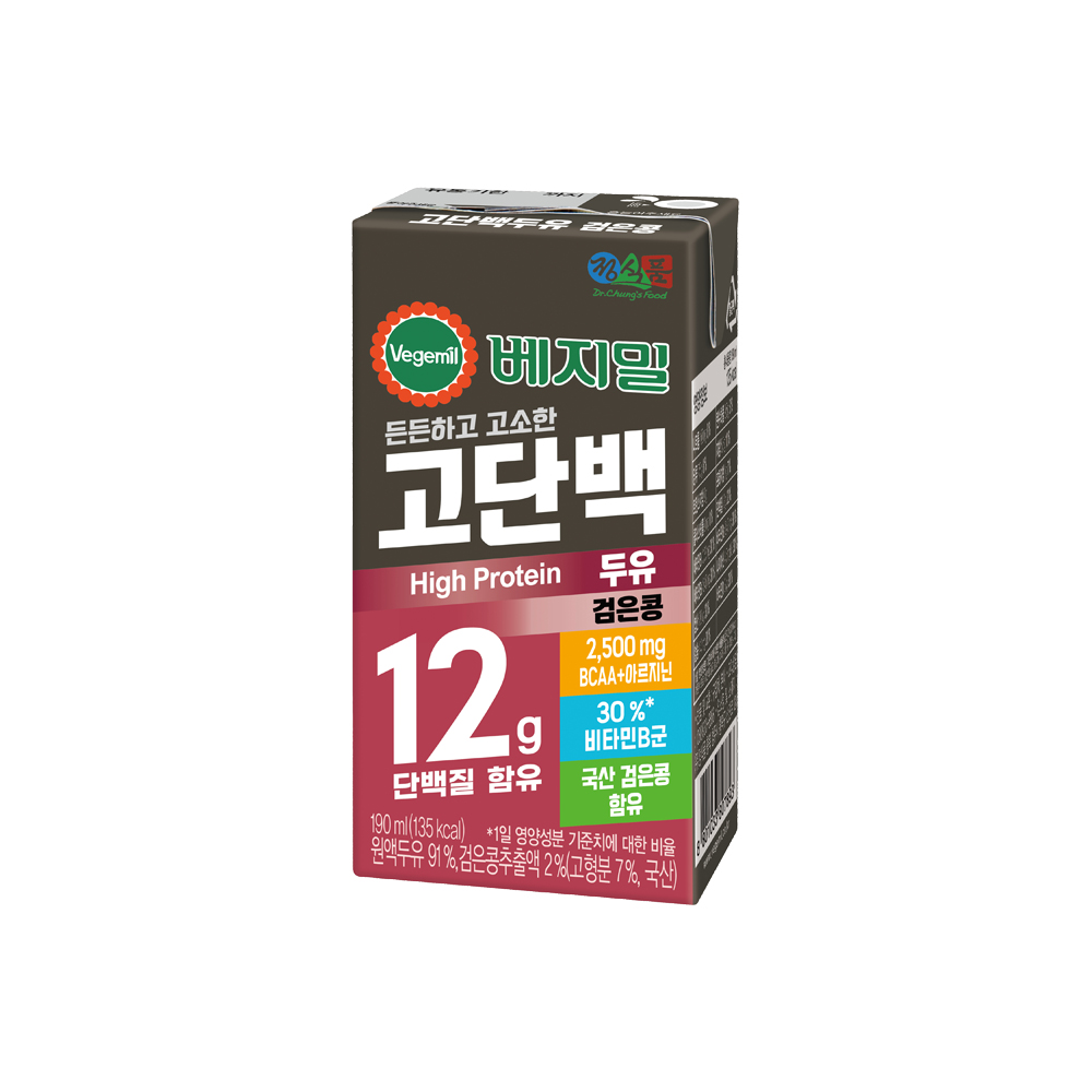 베지밀 고단백 두유, 검은콩, 190ml, 32개 상세 이미지 2