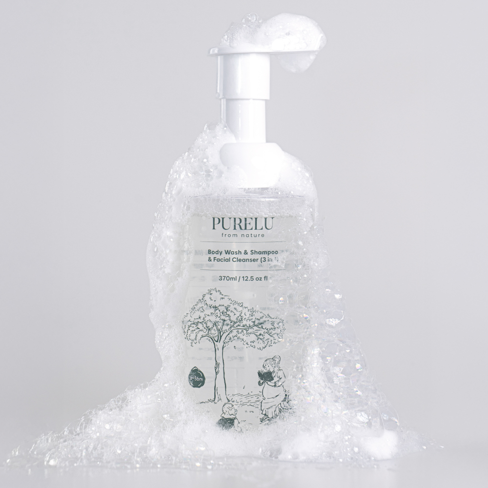 퓨어루 아기 올인원 워시, 신생아, 무향, 비건, 버블, 370ml, 2개