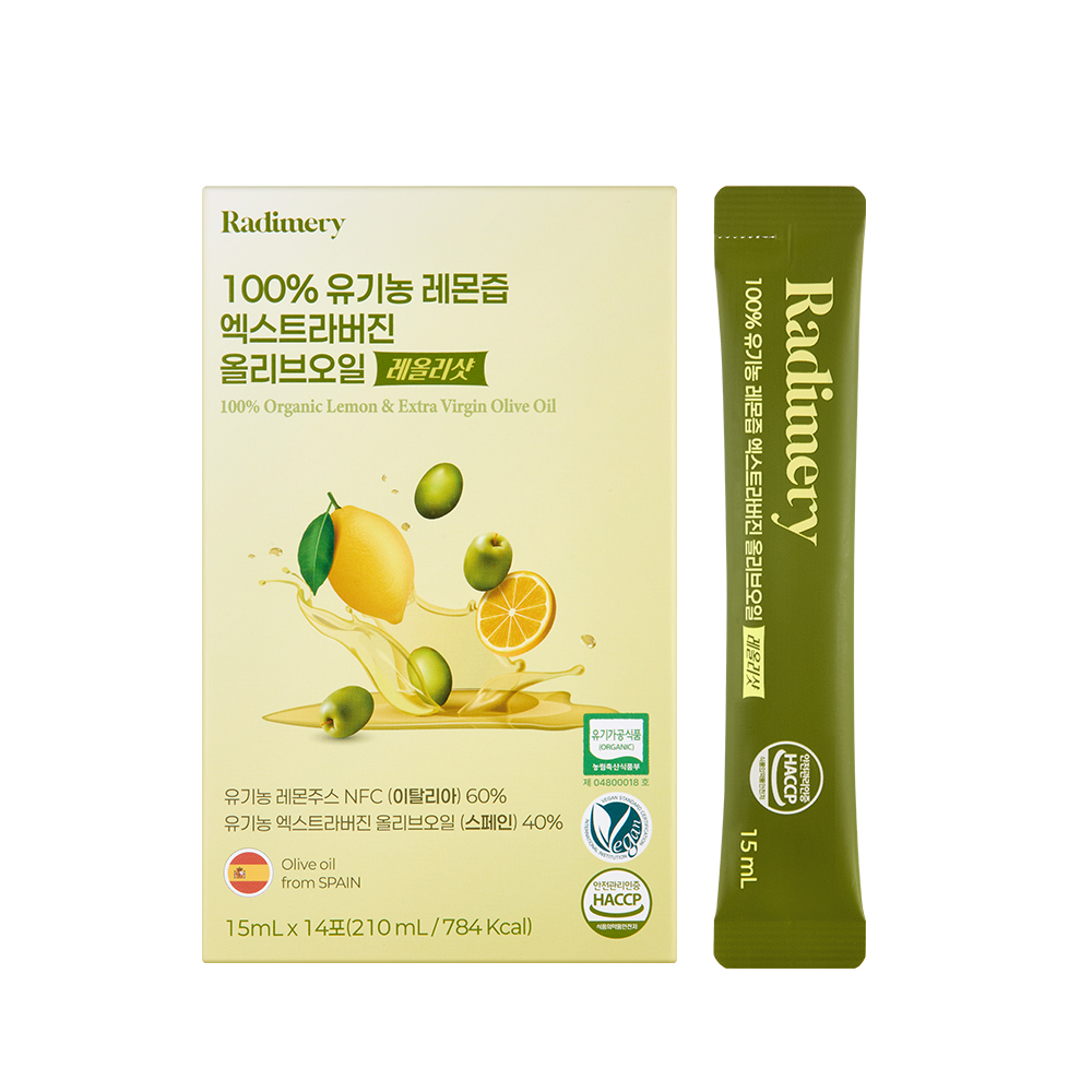라디메리 유기농 레몬즙 엑스트라버진 올리브오일 레올리샷, 210ml, 1개 토스쇼핑 특가