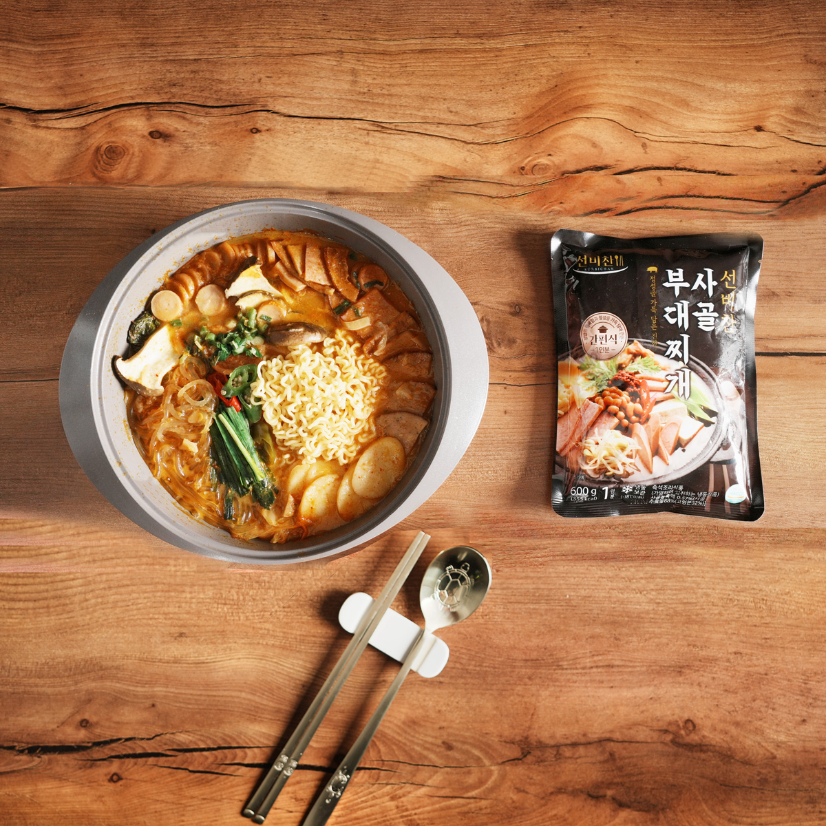선비찬 사골부대찌개, 얼큰고소 사골육수, 600g, 3개, 라면사리 1봉 증정 상품 이미지 6
