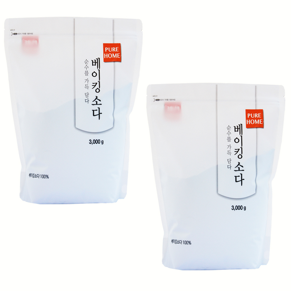 [토스쇼핑] 퓨어홈 베이킹소다, 봉지형, 3kg, 2개