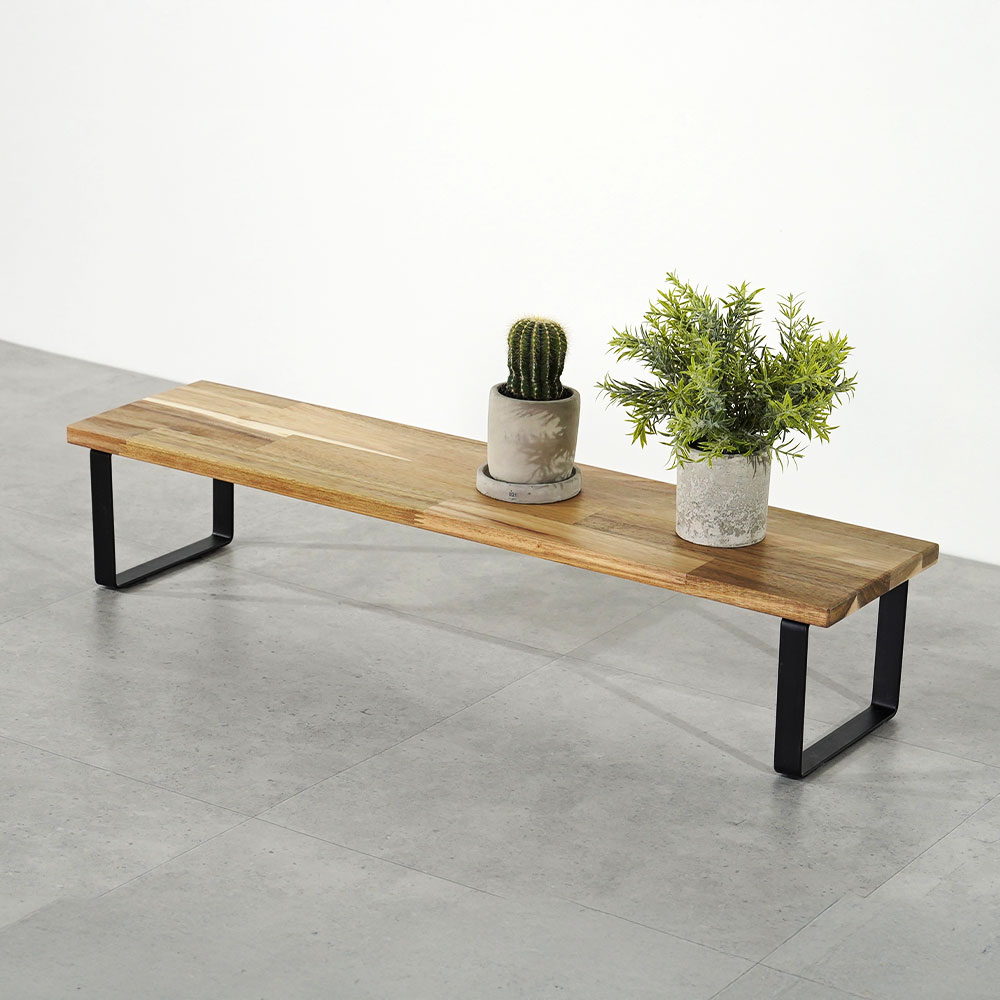 내맘대로자른나무 아카시아 화분다이 진열대, 블랙, 800mm, 10cm, 1개