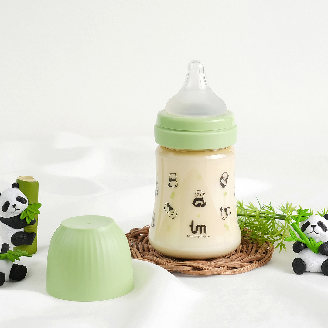 토비앤몰리 판다 포포 PPSU 싱글젖병, 그린, 180ml, 1단계 젖꼭지포함, 1개
