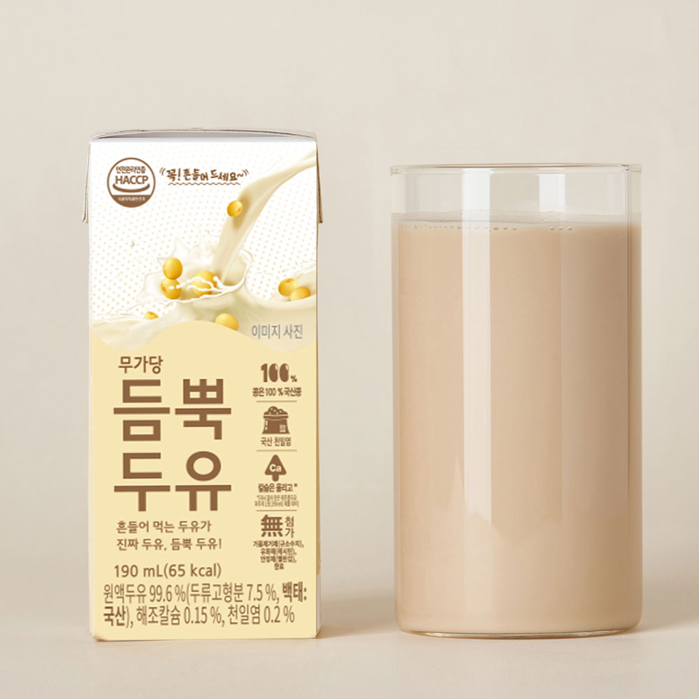 유기농마루 무가당 듬뿍두유, 190ml, 24개 상세 이미지 2