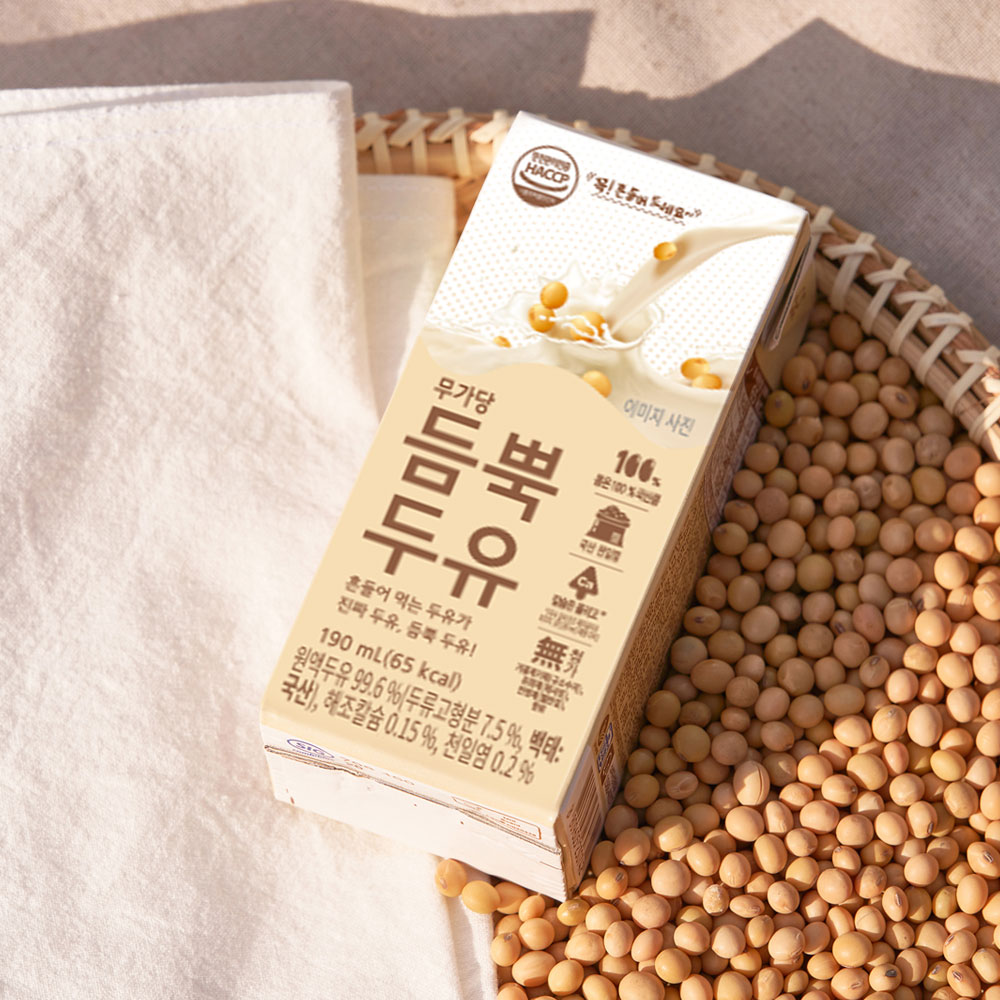 유기농마루 무가당 듬뿍두유, 190ml, 24개 상세 이미지 4