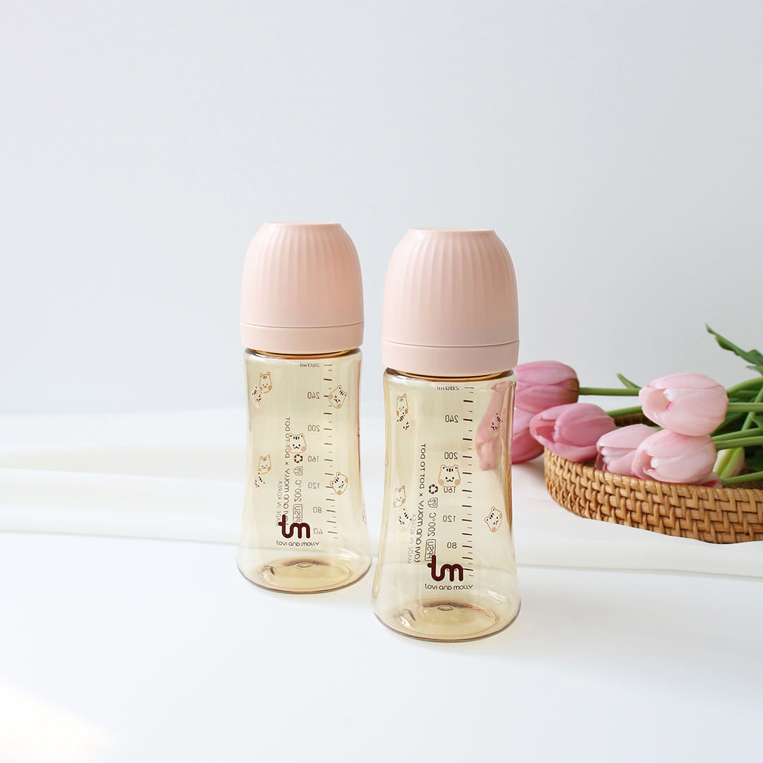 토비앤몰리 PPSU 젖명 트윈팩, 핑크, 280ml, 2개