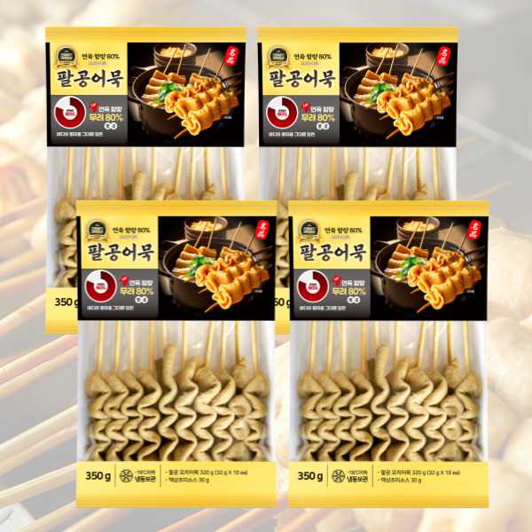 팔공어묵 프리미엄 꼬치어묵 가쓰오소스 세트, 350g, 10개입, 5팩