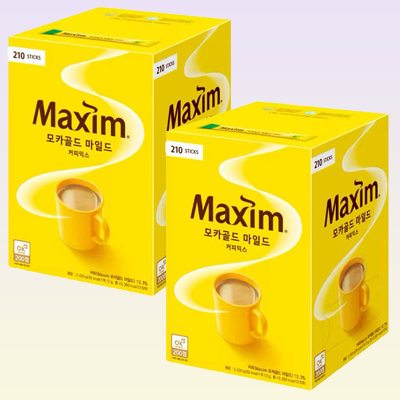 맥심 모카골드 마일드 커피믹스, 12g, 210개입, 2개