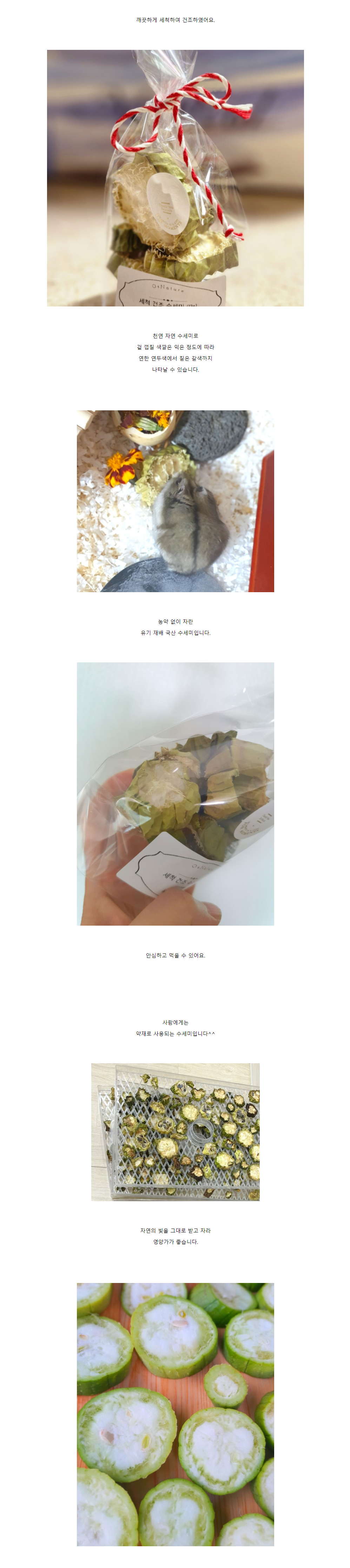 햄스터 이갈이 자연주의 세척 건조 수세미 간식, 15g, 1팩 상세 이미지 3