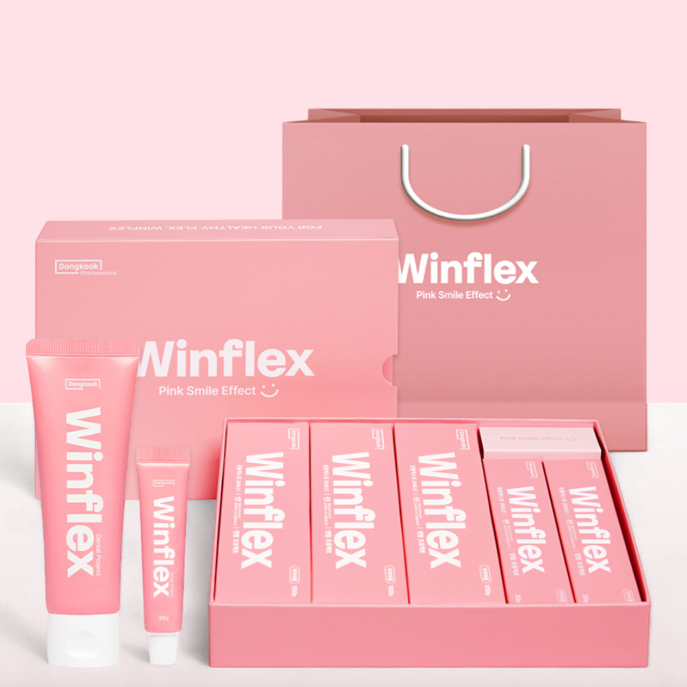 동국제약 윈플렉스치약 프리미엄 선물세트, 100g 3개 + 30g 2개 + 쇼핑백, 1세트