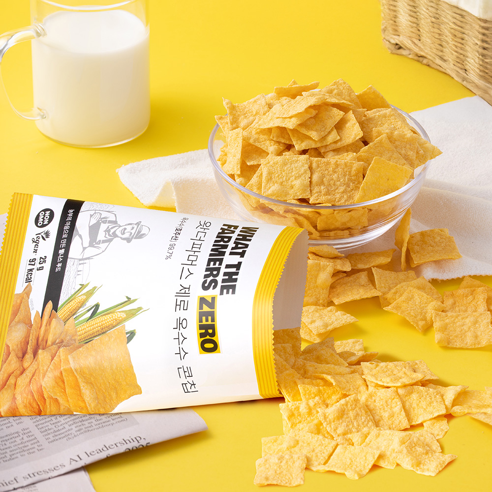 왓더파머스 제로 옥수수 콘칩, 25g, 10개 상품 이미지 3