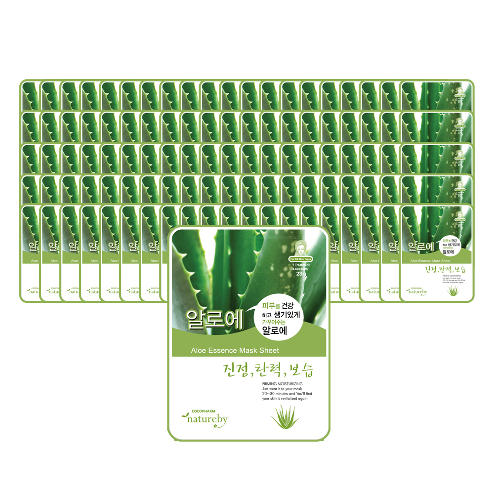코코팜 네이처바이 알로에 에센스 마스크팩, 23ml, 100개입, 1세트