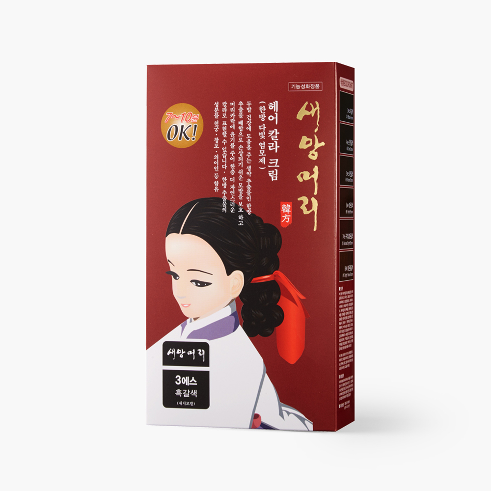 새앙머리 다빛 헤어 컬러 크림, 8Y(밝은황갈색), 1세트