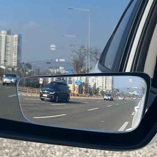 자동차 사각지대 보조미러 와이드미러 거울, B12, 사각형, 2개 1세트