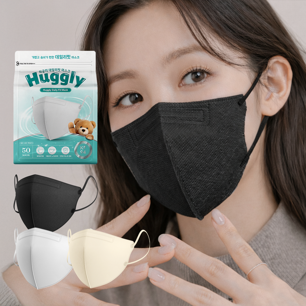 허글리 KF94 데일리핏 마스크 100매