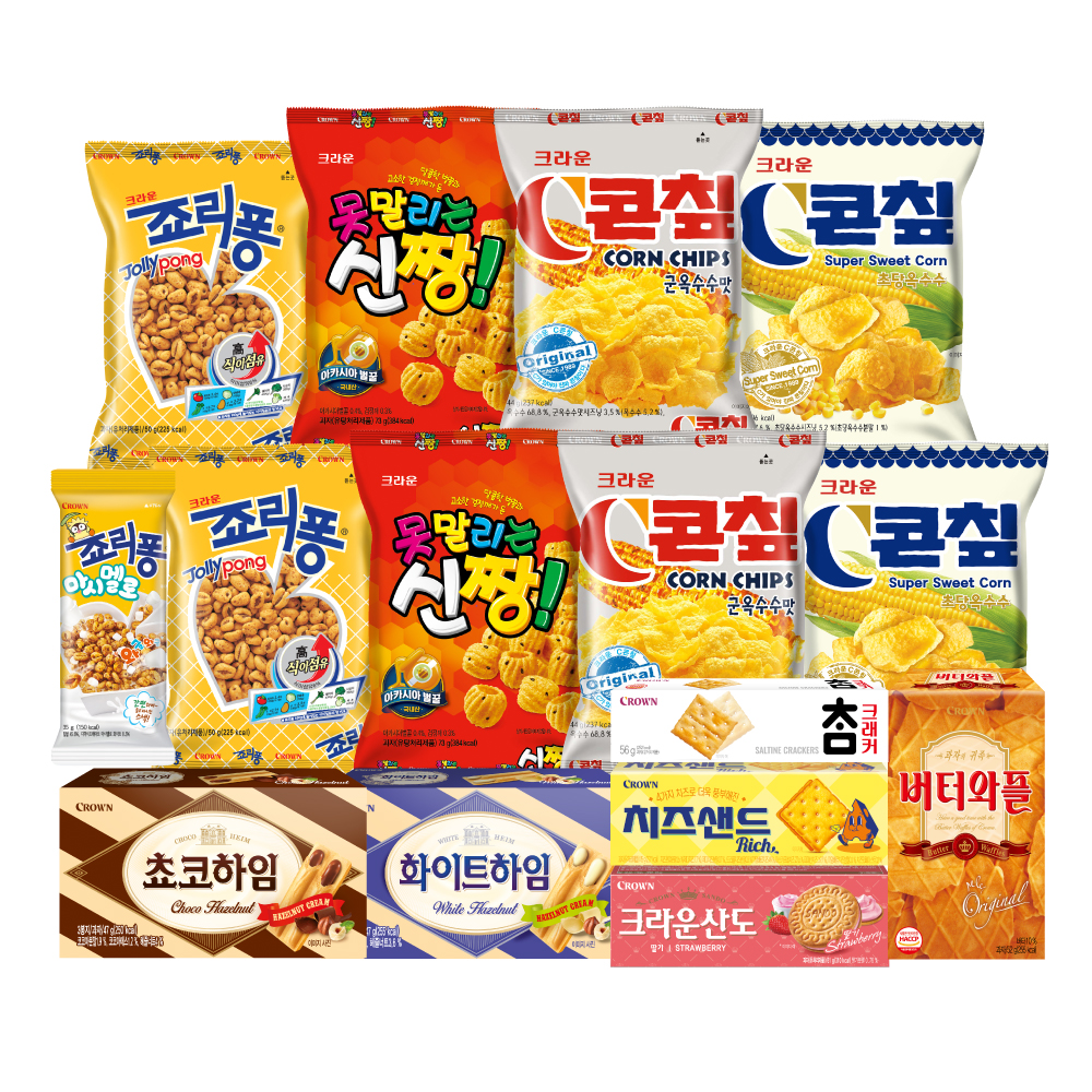 크라운 해피박스 과자