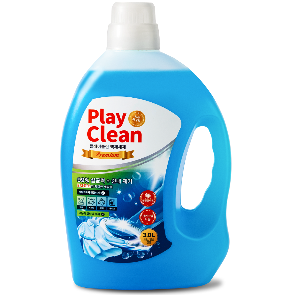 플레이클린 액체세제 3L + 곰팡이제거제 1L