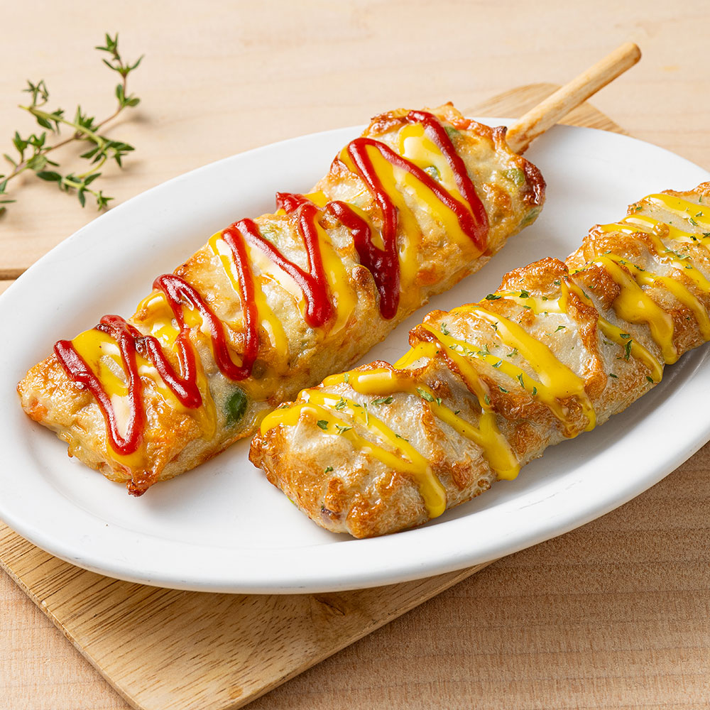 [토스쇼핑] 탱글한 야채핫바, 400g, 1팩 + 문어핫바, 400g, 1팩, 2팩