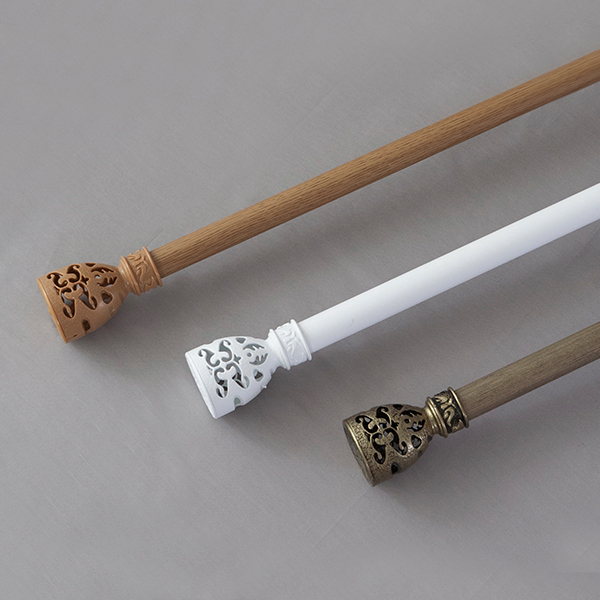 그레이스 25mm 커튼봉, 화이트, 12자, 190~360cm