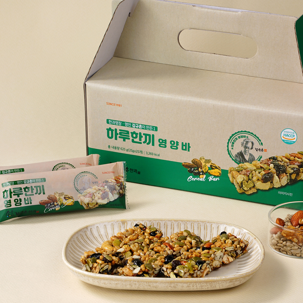[토스쇼핑] 김규흔 한과 하루한끼 영양바, 25g, 25개입, 1박스