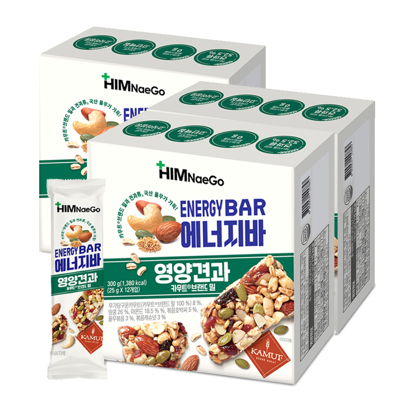 힘내고 에너지바 카무트브랜드밀 25g 36개입