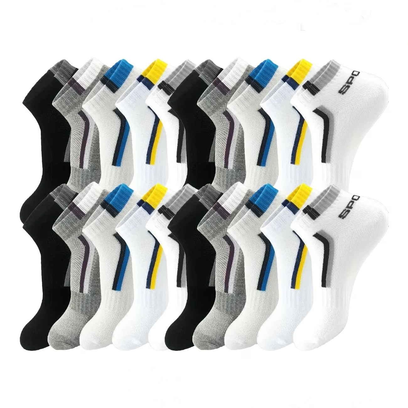 갓성비 스포츠 단목양말 대용량세트, 10켤레, FREE(250mm-275mm)