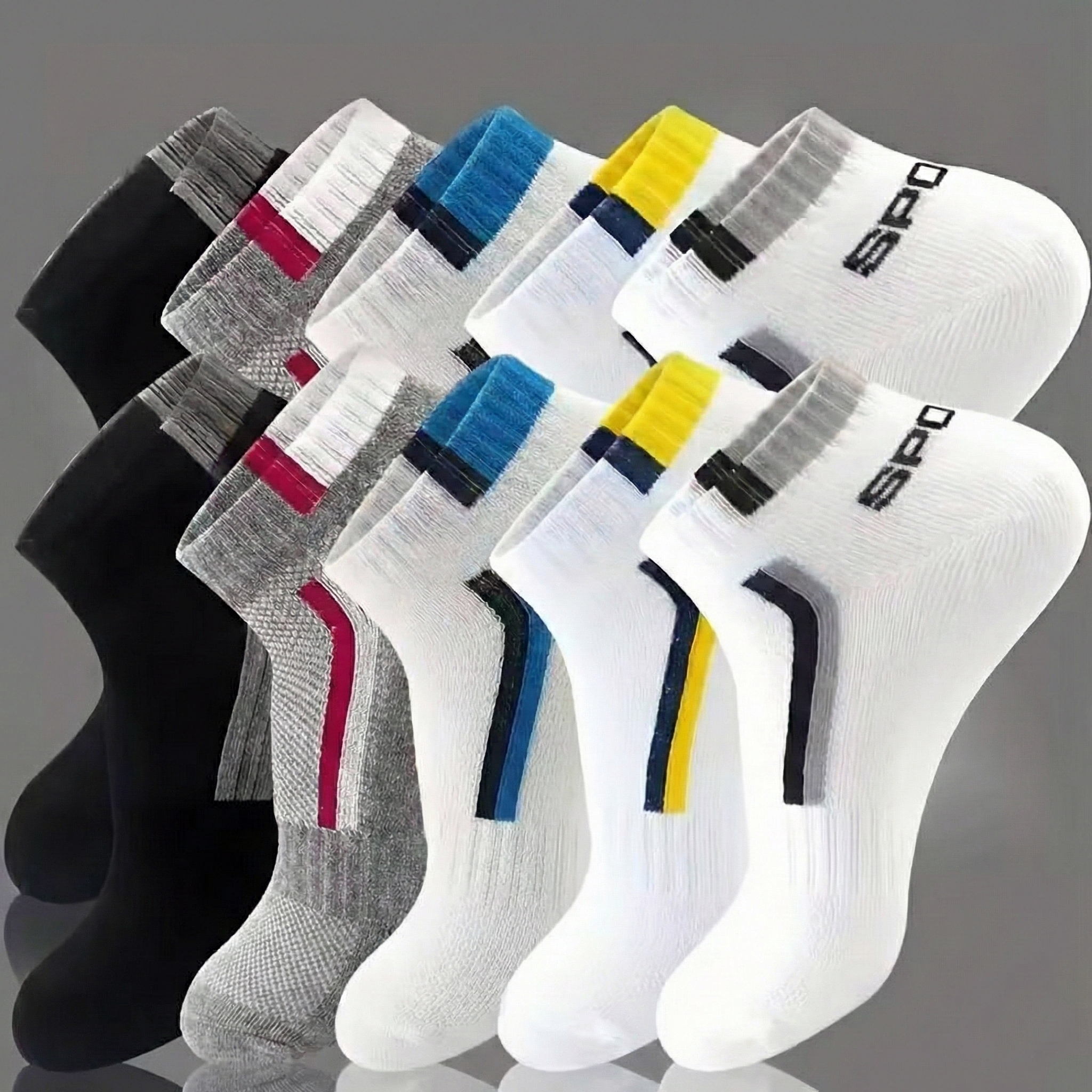 갓성비 스포츠 단목양말 대용량세트, 10켤레, FREE(250mm-275mm) 상품 이미지 1