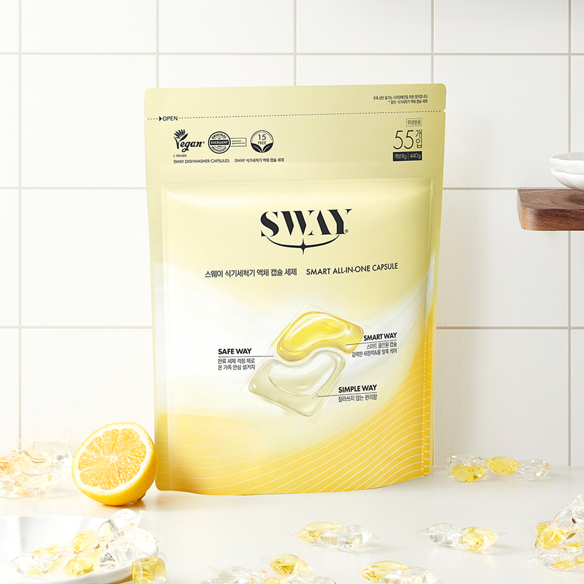 [TOSS] [토스] 스웨이 식기세척기 액체캡슐세제 8g 55개입 (10,900원/무료)