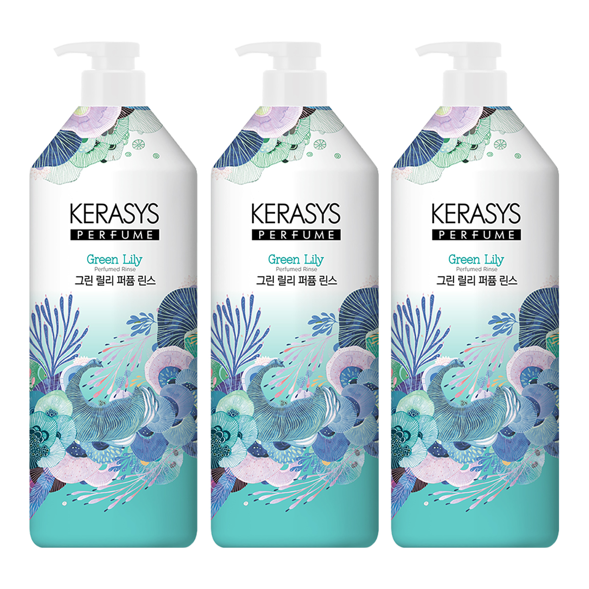 케라시스 퍼퓸 린스, 그린 릴리, 1L, 3개