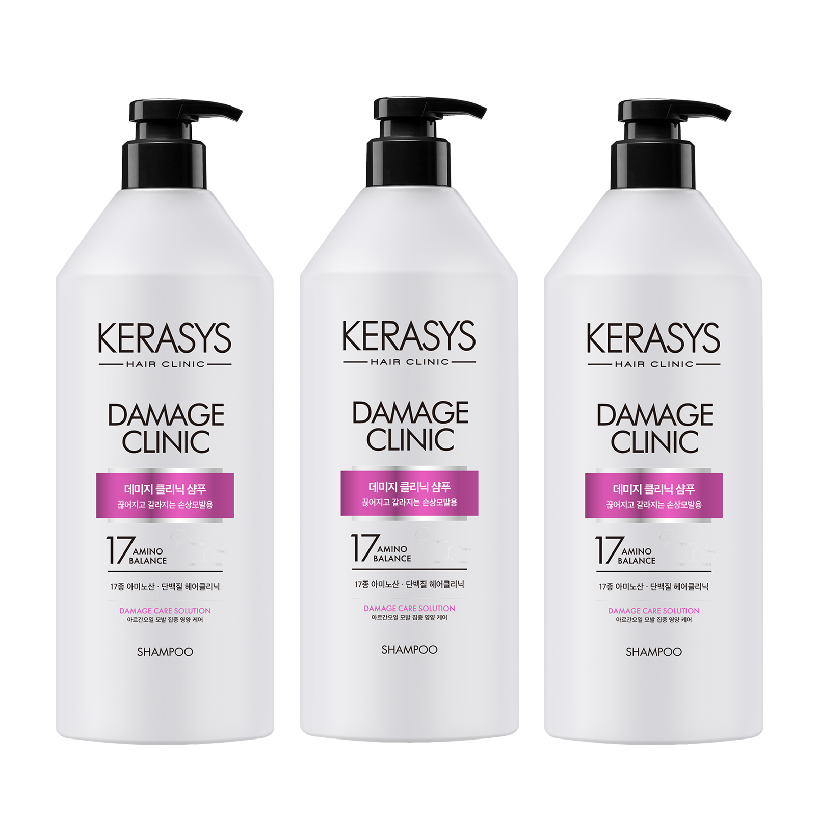 케라시스 데미지 클리닉 단백질 샴푸, 980ml, 3개