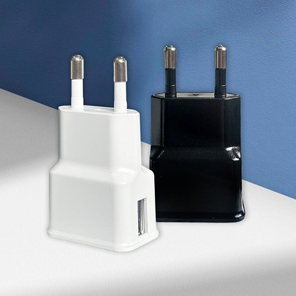 남달리 저전력 저속 가정용 USB 충전기 어댑터, 슬림, 5V 1A, 블랙, 1개