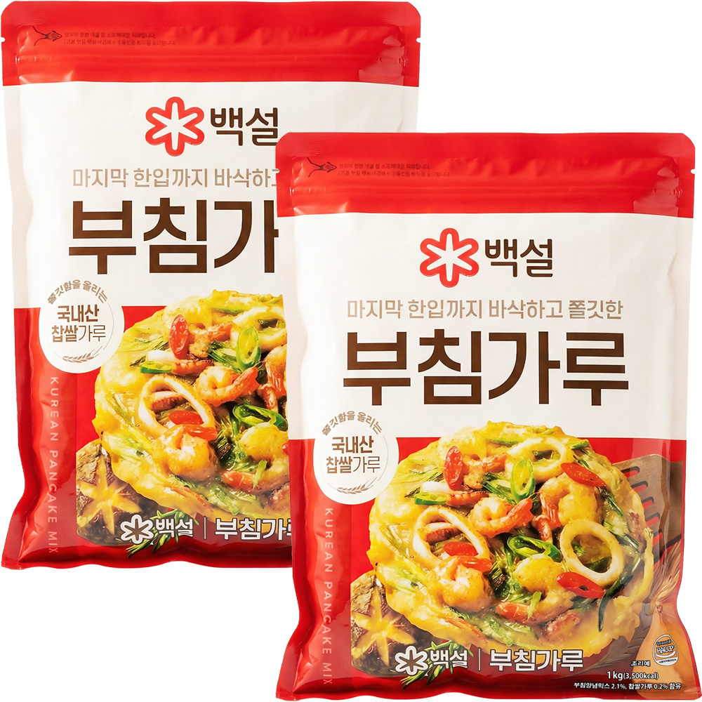 백설 부침가루, 1kg, 2개